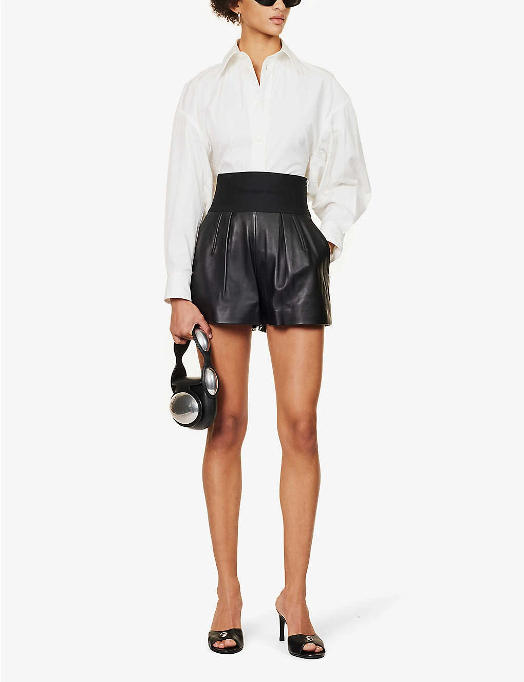 ALEXANDER WANG Safari High-rise Leather Shorts 2 ALEXANDER WANG Safari High-rise Leather Shorts - Image 2