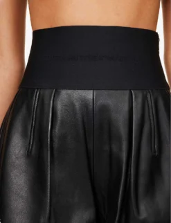 ALEXANDER WANG Safari High-rise Leather Shorts 10 ALEXANDER WANG Safari High-rise Leather Shorts -Reiss Shop R04160710 BLACK ALT04