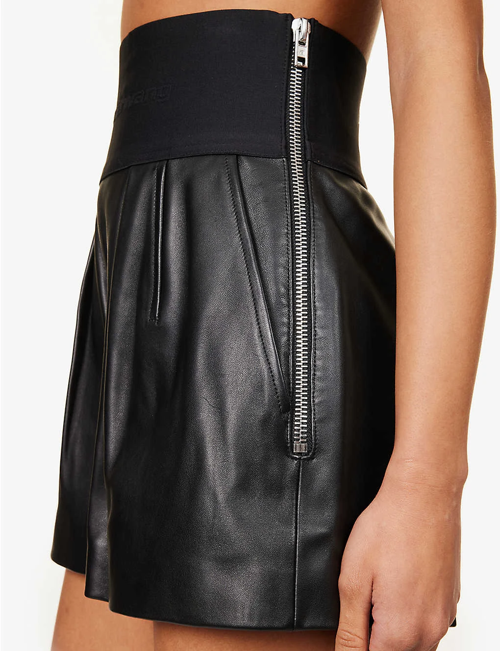 ALEXANDER WANG Safari High-rise Leather Shorts 6 ALEXANDER WANG Safari High-rise Leather Shorts - Image 6