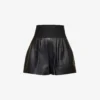 ALEXANDER WANG Safari High-rise Leather Shorts