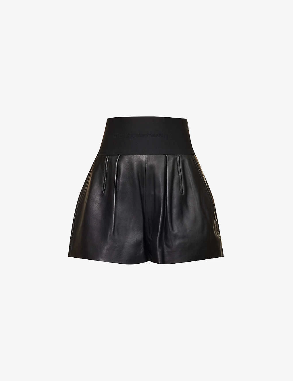 ALEXANDER WANG Safari High-rise Leather Shorts 1 ALEXANDER WANG Safari High-rise Leather Shorts