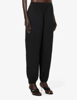 ALEXANDER WANG Logo-print Tapered-leg Shell Jogging Bottoms -Reiss Shop R04160714 BLACK ALT02