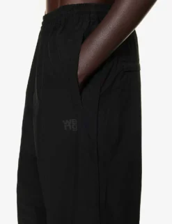 ALEXANDER WANG Logo-print Tapered-leg Shell Jogging Bottoms -Reiss Shop R04160714 BLACK ALT04
