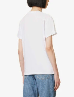 STELLA MCCARTNEY Embroidered Logo Cotton T-shirt -Reiss Shop R04160800 PUREWHITE ALT03