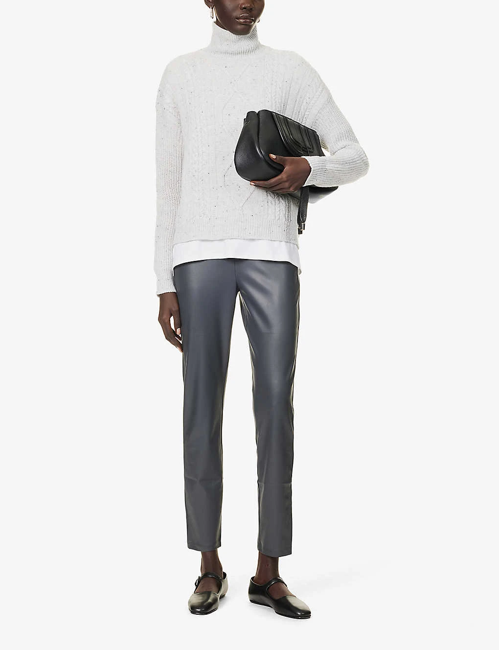 Max Mara Slim-fit Mid-rise Faux-leather Trousers 2 Max Mara Slim-fit Mid-rise Faux-leather Trousers - Image 2