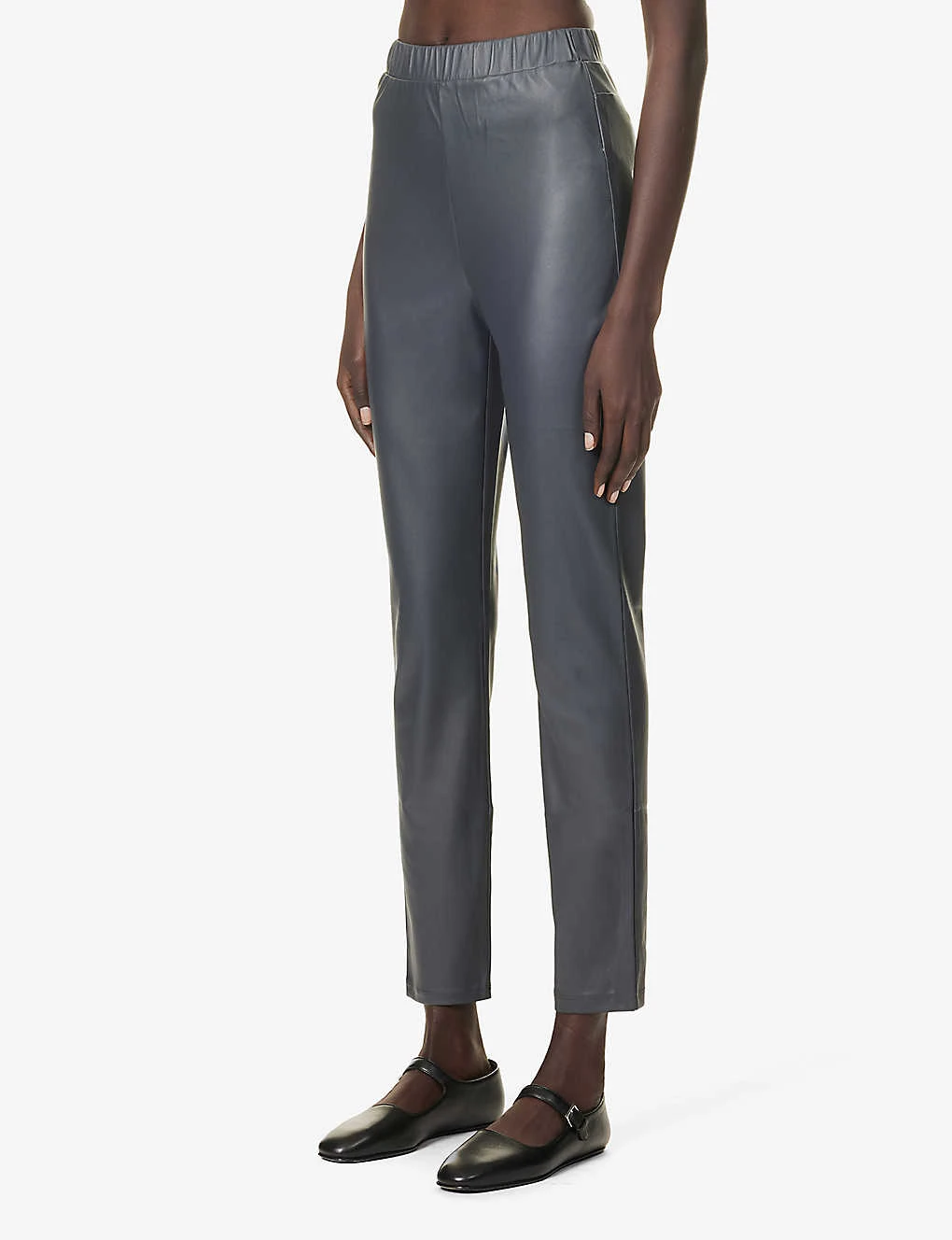 Max Mara Slim-fit Mid-rise Faux-leather Trousers 3 Max Mara Slim-fit Mid-rise Faux-leather Trousers - Image 3