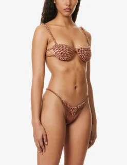 Twisted-trim Half-cup Bikini Top 7 Twisted-trim Half-cup Bikini Top -Reiss Shop R04161519 SOILRUST ALT02