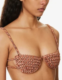 Twisted-trim Half-cup Bikini Top 9 Twisted-trim Half-cup Bikini Top -Reiss Shop R04161519 SOILRUST ALT04