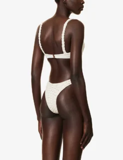 Openweave High-rise Bikini Bottoms 8 Openweave High-rise Bikini Bottoms -Reiss Shop R04161526 MILK ALT03