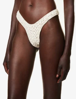 Openweave High-rise Bikini Bottoms 9 Openweave High-rise Bikini Bottoms -Reiss Shop R04161526 MILK ALT04