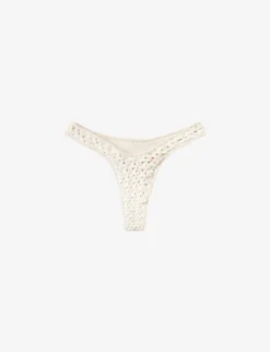 Openweave High-rise Bikini Bottoms