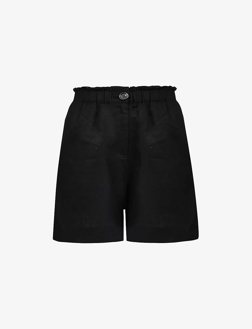 Regular-fit Elasticated-waist Linen Shorts 1 Regular-fit Elasticated-waist Linen Shorts