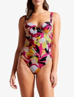 Ted Baker Zayly Floral-print Swimsuit -Reiss Shop R04162203 LTNUDE ALT02