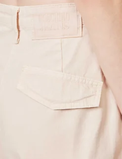 MOSCHINO Patch-pocket Tapered-leg Mid-rise Cotton Cargo Trousers -Reiss Shop R04162971 BEIGE ALT04