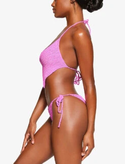 Halterneck Recycled Stretch-nylon Crochet Top 6 Halterneck Recycled Stretch-nylon Crochet Top -Reiss Shop R04164357 TAFFY ALT02