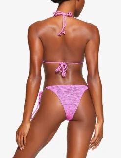 Halterneck Recycled Stretch-nylon Crochet Top 7 Halterneck Recycled Stretch-nylon Crochet Top -Reiss Shop R04164357 TAFFY ALT03