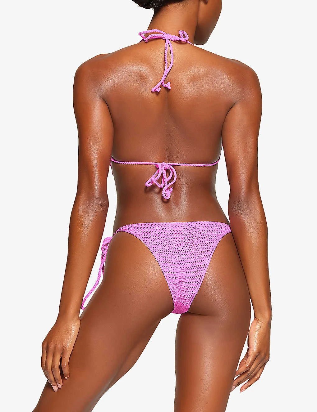 Halterneck Recycled Stretch-nylon Crochet Top 4 Halterneck Recycled Stretch-nylon Crochet Top - Image 4