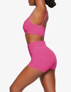 Terry Lounge High-rise Stretch-modal Shorts -Reiss Shop R04164395 WATERMELON ALT02