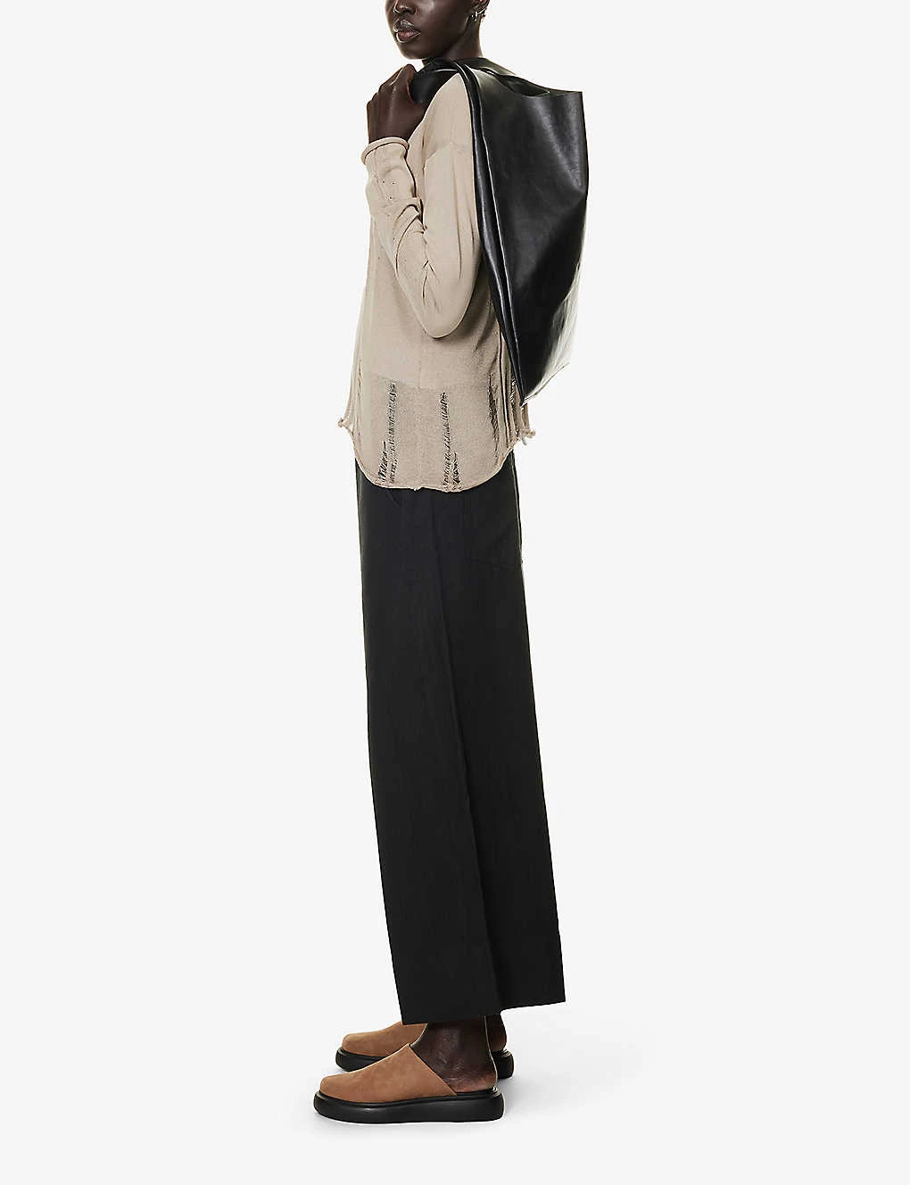Relaxed-fit Wide-leg Cotton-linen Blend Trousers 2 Relaxed-fit Wide-leg Cotton-linen Blend Trousers - Image 2