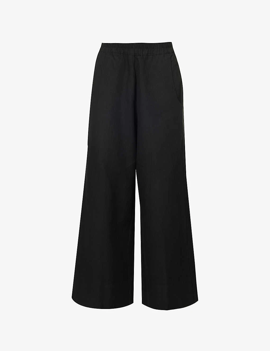 Relaxed-fit Wide-leg Cotton-linen Blend Trousers 1 Relaxed-fit Wide-leg Cotton-linen Blend Trousers
