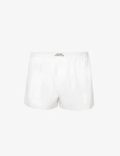 Core High-rise Cotton-poplin Pyjama Shorts