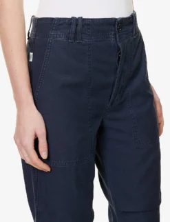 CITIZENS OF HUMANITY Agni Utility Straight-leg Mid-rise Cotton Trousers -Reiss Shop R04164578 WASHEDMARINE ALT05