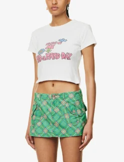 ERL Graphic-print Cropped Cotton-jersey T-shirt -Reiss Shop R04165352 HARDDAY ALT02