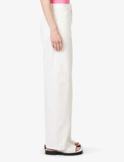 ME AND EM Twisted Seam Wide-leg Mid-rise Jeans -Reiss Shop R04165495 OFFWHITE ALT02