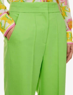 ME AND EM Flared-leg Mid-rise Stretch-woven Trousers -Reiss Shop R04165518 BRIGHTFERN ALT05