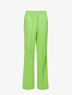 ME AND EM Flared-leg Mid-rise Stretch-woven Trousers