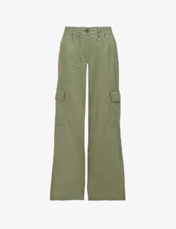 ME AND EM Wide-leg Low-rise Cotton Cargo Trousers