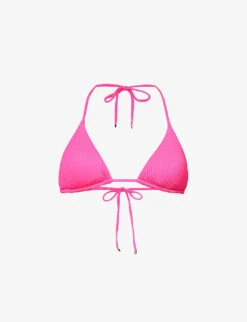 Palma Crinkled Recycled-polyester-blend Triangle Bikini Top