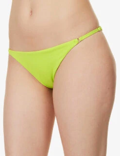 Capri Crinkled Mid-rise Bikini Bottoms -Reiss Shop R04165697 KEYLIMERIB ALT02
