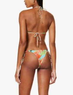Hanalei Abstract-print Stretch-recycled Nylon Bikini Top -Reiss Shop R04165713 BIRDOFPARADISE ALT02