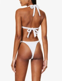 Morocco Halterneck Stretch-recycled Nylon Bikini Top 6 Morocco Halterneck Stretch-recycled Nylon Bikini Top -Reiss Shop R04165718 WHITE ALT02