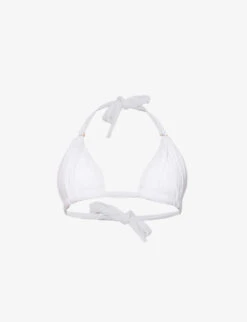 Morocco Halterneck Stretch-recycled Nylon Bikini Top