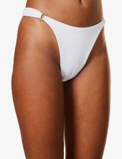 Morocco High-rise Stretch-recycled Nylon Bikini Bottom -Reiss Shop R04165720 WHITE ALT02