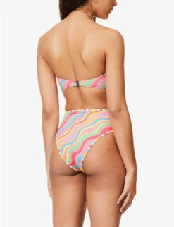 It's Now Cool Rainbow Knotted Bikini Top -Reiss Shop R04165809 RAINBOW ALT03