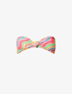 It's Now Cool Rainbow Knotted Bikini Top