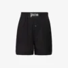 Palm Angels Logo-patch High-rise Linen Shorts