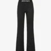 Palm Angels Logo-print Flared-leg Mid-rise Woven Trousers