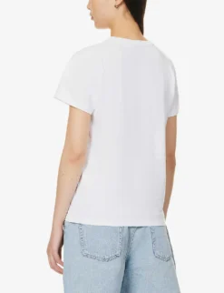 Fox-appliqué Regular-fit Cotton-jersey T-shirt -Reiss Shop R04166299 WHITE ALT03