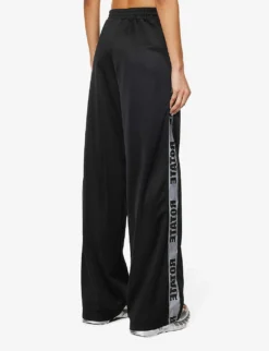Reflective-trim Drawstring-waist Recycled-polyester Jogging Bottoms -Reiss Shop R04166477 BLACK ALT03