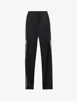 Reflective-trim Drawstring-waist Recycled-polyester Jogging Bottoms