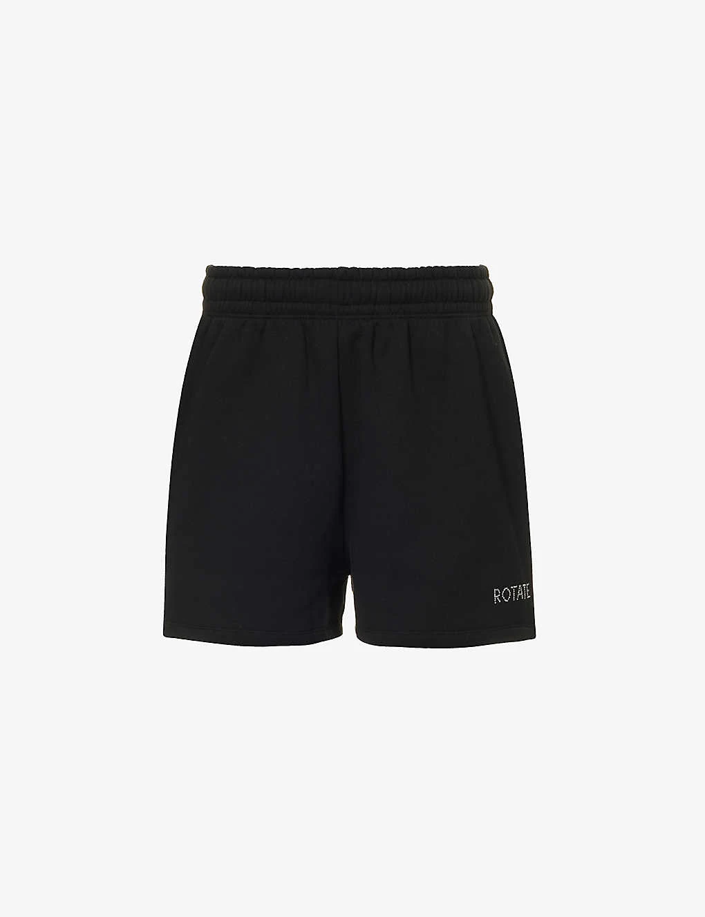 Crystal-embellished Logo-print Organic-cotton Shorts 1 Crystal-embellished Logo-print Organic-cotton Shorts