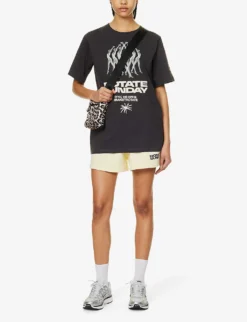 Logo Graphic-print Organic-cotton T-shirt -Reiss Shop R04166492 PHANTOM ALT01