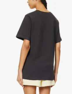 Logo Graphic-print Organic-cotton T-shirt -Reiss Shop R04166492 PHANTOM ALT03