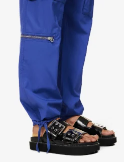 Rag & Bone Kai Tapered-leg High-rise Cotton-poplin Trousers -Reiss Shop R04166657 BRTBLUE ALT05