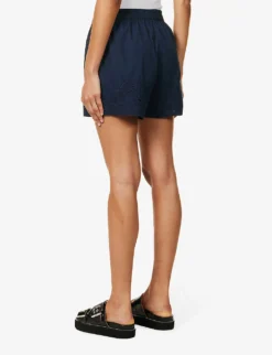 Rag & Bone Paisley-embroidered Cotton-poplin Shorts -Reiss Shop R04166659 SALPAISLEY ALT03