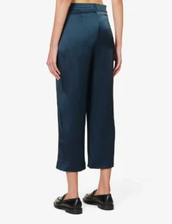 Gioco Relaxed-fit Straight-leg Satin Trousers -Reiss Shop R04167355 ABISSO ALT03